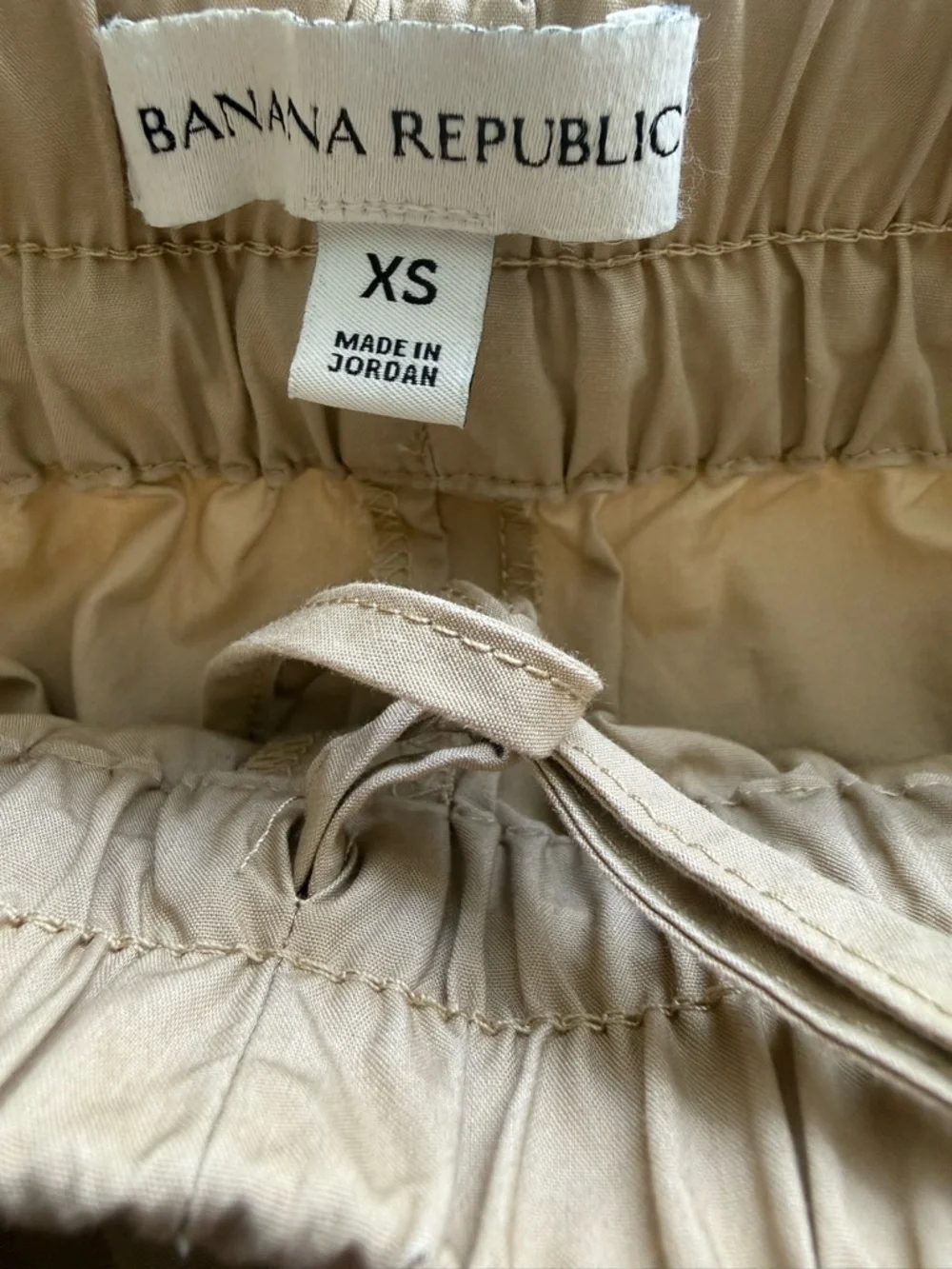 Banana Republic Khaki Wide Leg Drawstring Pants- XS - Picture 5 of 7